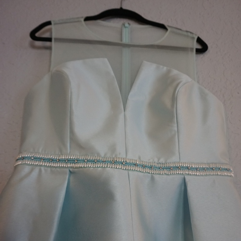 Vintage baby blue long evening dress